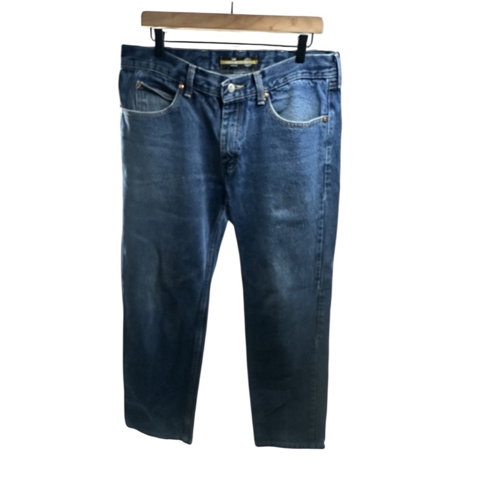 Lee Mens Jeans 34x30 Regular Fit Straight Leg Pocket Blue